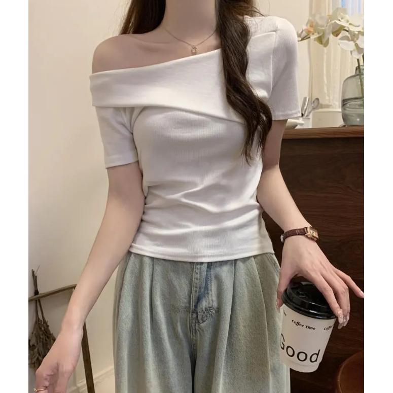 Sale Emita Bloom Baju Atasan Wanita Kekinian Korean Style Terbaru 26026 Kaos Polos Wanita Lengan Pen