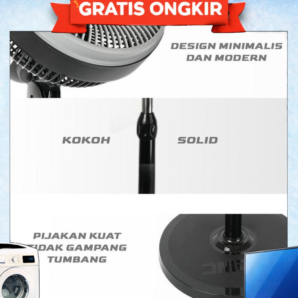 Gmc Typhoon Bm 316 Stand Fan 12 Inch Extra Kuat Low Watt