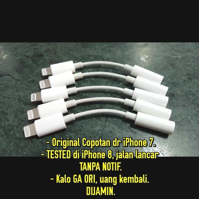 BEBAS ONGKIR - SECOND Converter Lightning to Headphone Jack Ori Copotan Iphone 7