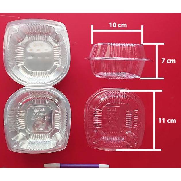 Mika Hb / Mika Burger Plastik / Tempat Tray Burger / Salad ( 50 Pcs )