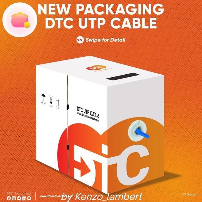 kabel data utp cat 6 DTC netconnect / Kabel UTP DTC CAT 6 305M Warna Biru