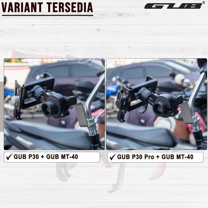 TERBARU - Paket GUB P30 / GUB P30 PRO Holder Handphone + Bracket Spion GUB MT-40