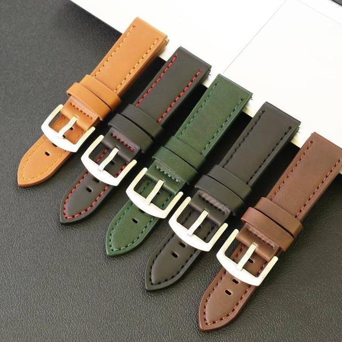GHURDI Tali Jam Watch Strap Tali Kulit Pria Buram Leather Strap 20mm/22mm Jam Tangan Kulit Tali Jam 