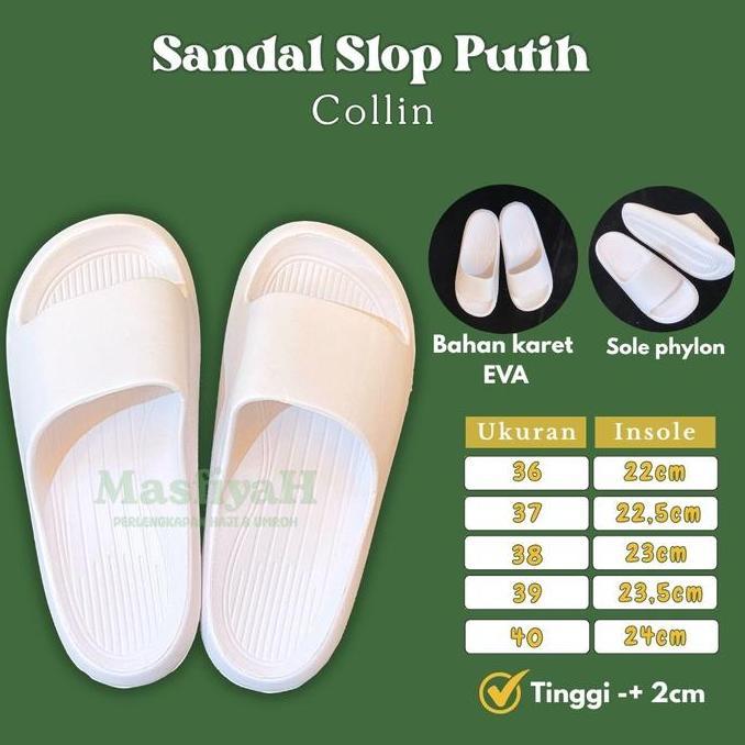 OISHION SANDAL SLOP PUTIH COLLLIN  SANDAL COLLIN SANDAL SLOP PUTIH SANDAL SLOP PRIA SANDAL SLOP ANTI