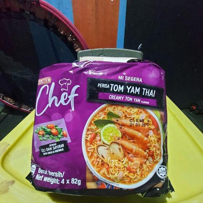 Mamee Chef Tom Yam Thai isi 4 ( 4x82gr ) Mie Mamee Chef Creamy Tom Yam