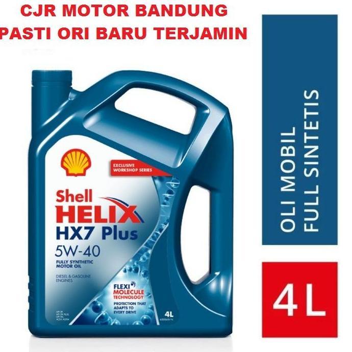 Oli Shell Helix HX7 Plus 5w 40 1 galon oli mobil bensin & diesel HX 7