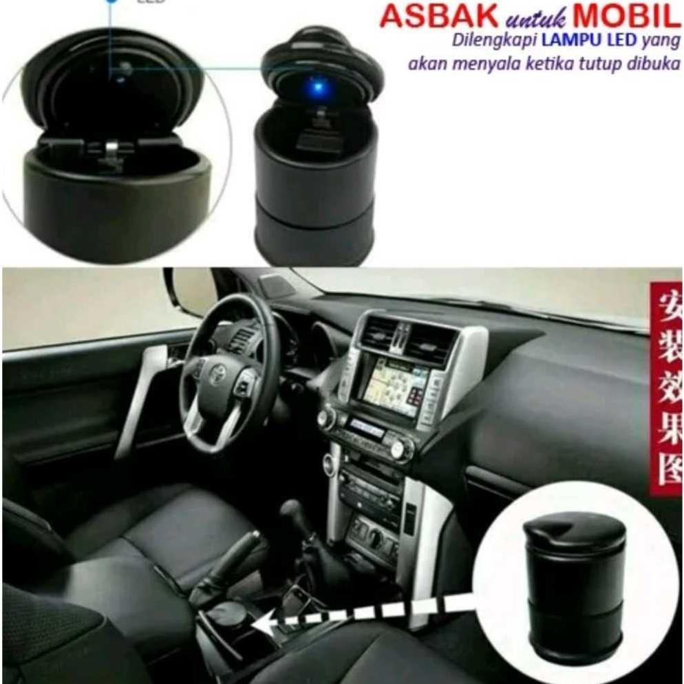 NEW Asbak Rokok Tempat Abu Rokok Asbak LED Asbak Mobil Asbak Hitam Elegan