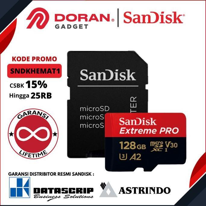 SANDISK EXTREME PRO MEMORY MICRO SD UHS-I 128GB - MICRO SDHC 128 G
