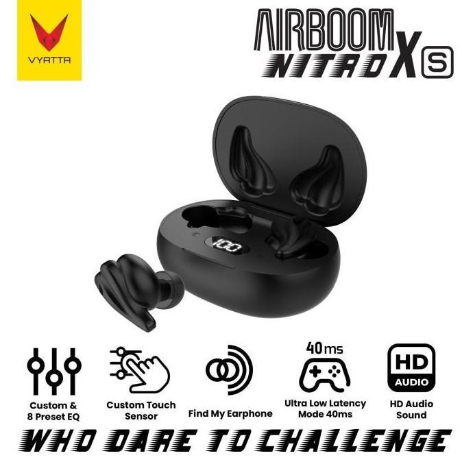 VYATTA AIRBOOM NITRO XS TWS BLUETOOTH HEADSET EARPHONE GAMING