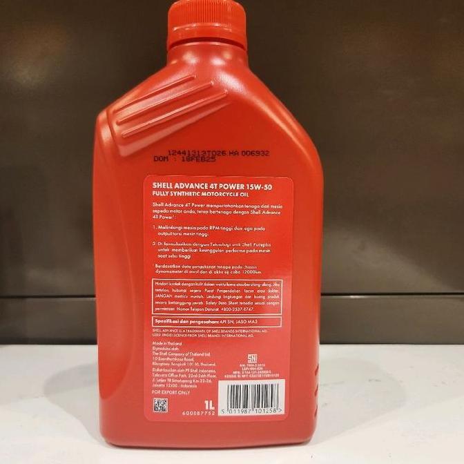 Oli Motor Shell Advance 4T Power 15W-50 Next Generation Advance Ultra