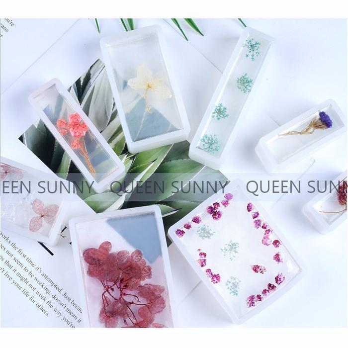 (Best Saller) Cetakan Kotak Persegi Panjang Cetakan Kolam Mold Resin Bahan Silikon Bestseller