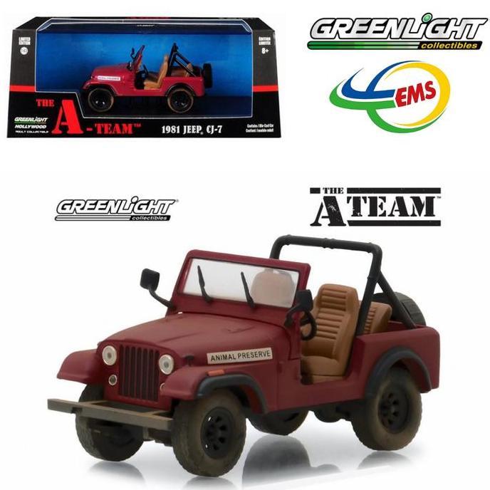 Promo 86528 - Greenlight 1/43 Jeep CJ-7 Red Diskon