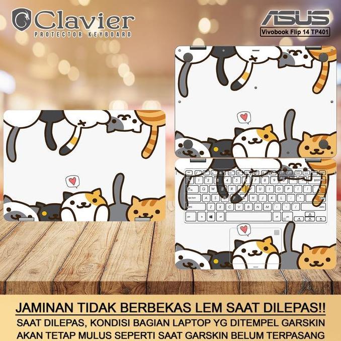 Cover Garskin Laptop Asus VivoBook Flip 14 TP401 TP401M TP401MA Bening