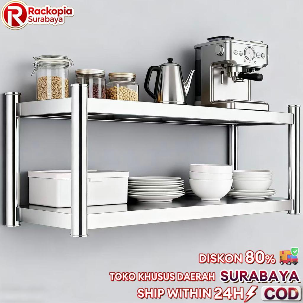 Sus 304 Rak Dinding Dapur Stainless Steel Rak Oven Microwave Rak Bumbu Rak Dinding Baja Tahan Karat