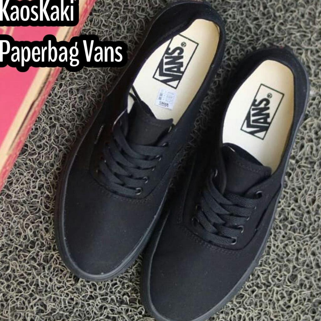 Sepatu Vans Autentic Full Black Premium Pria Dan Wanita Impor - Sepatu Vans Autentic Premium - Sepat