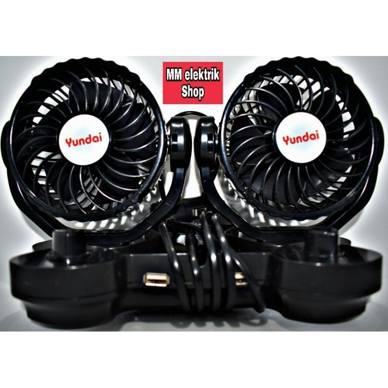 PROMO Kipas Angin Mobil 24Volt Usb Charger CF 021 YUNDAI