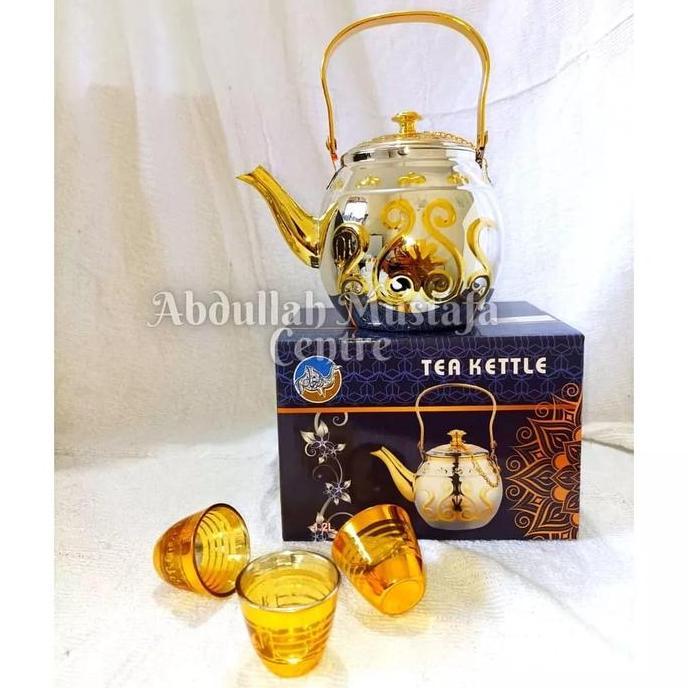 TEKO SAUDI STAINLESS STEEL | TEKO TEA KETTLE ARAB ORIGINAL | TEKO MEWAH ESTHETIC SUM