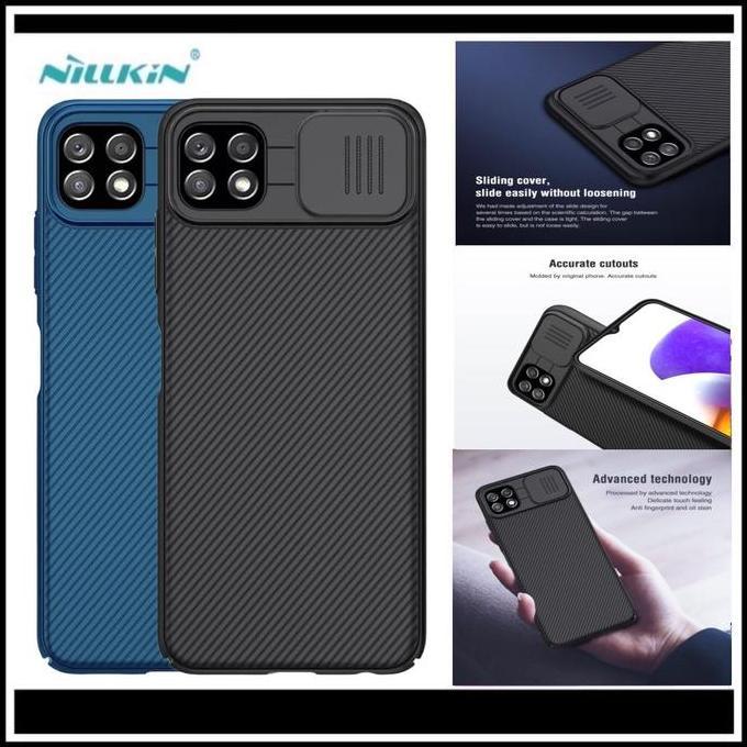 TERBARU - Samsung Galaxy A22 5G Nillkin Camshield Original Case Hard Casing Cover Hardcase