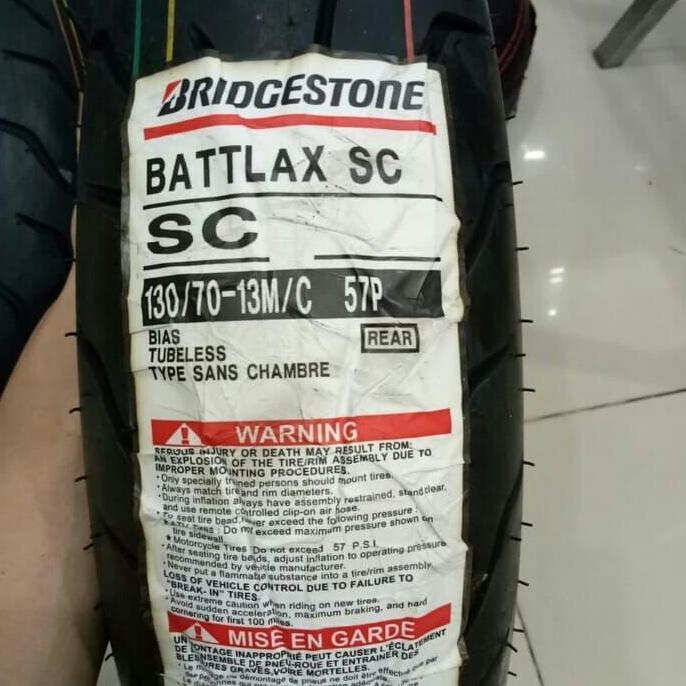 Terlaris Ban Luar Battlax Sc Ukuran 130 / 70 Ring 13 Nmax
