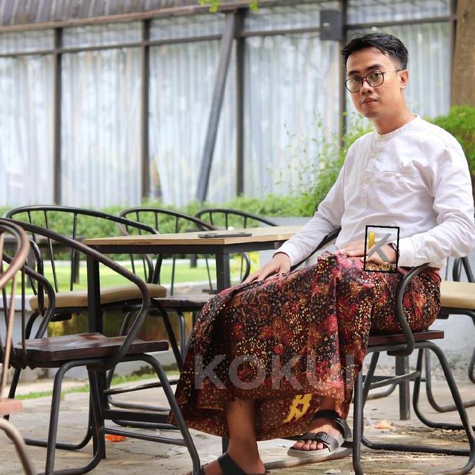 Disiniaja- Kokui Sarung Batik Lasem Motif Bunga Original Kokui Mewah Nyaman Dipakai Bunga Muslim Pri