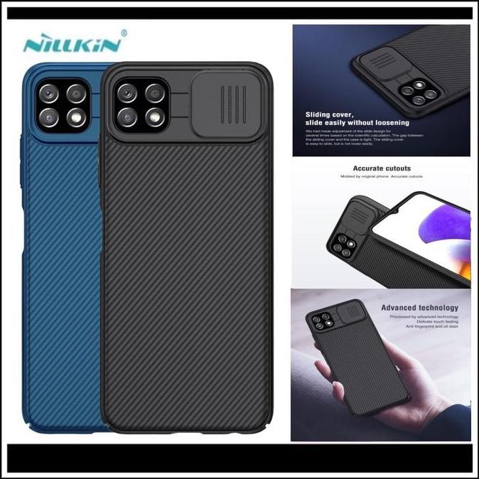 Samsung Galaxy A22 5G Nillkin Camshield Original Case Hard Casing Cover Hardcase