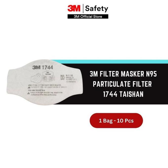 Scbk- 3M Filter Masker N95 Particulate Filter 1744 Taishan - 1 Bag Isi 10 Pcs