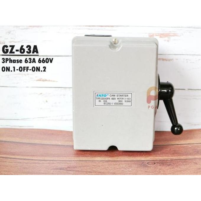 Gz 63A Cos Change Over Switch/ Ohm Saklar 63A / 3 Phase On.1-Off-On.2 Kualitas Terbaik Harga Termura