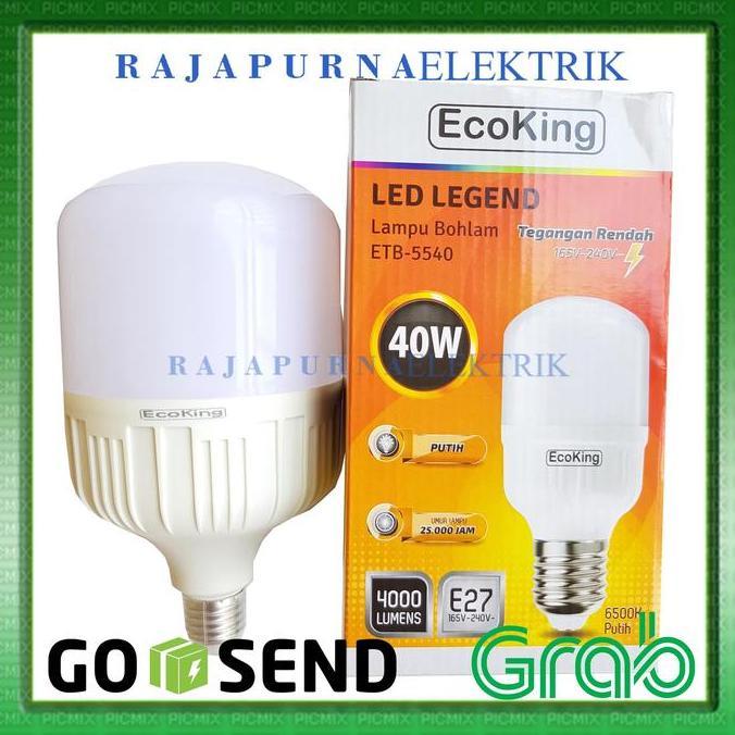 Bisadisini- Lampu Led Bulb Jumbo Ecoking 40W / 40 Watt Super Terang