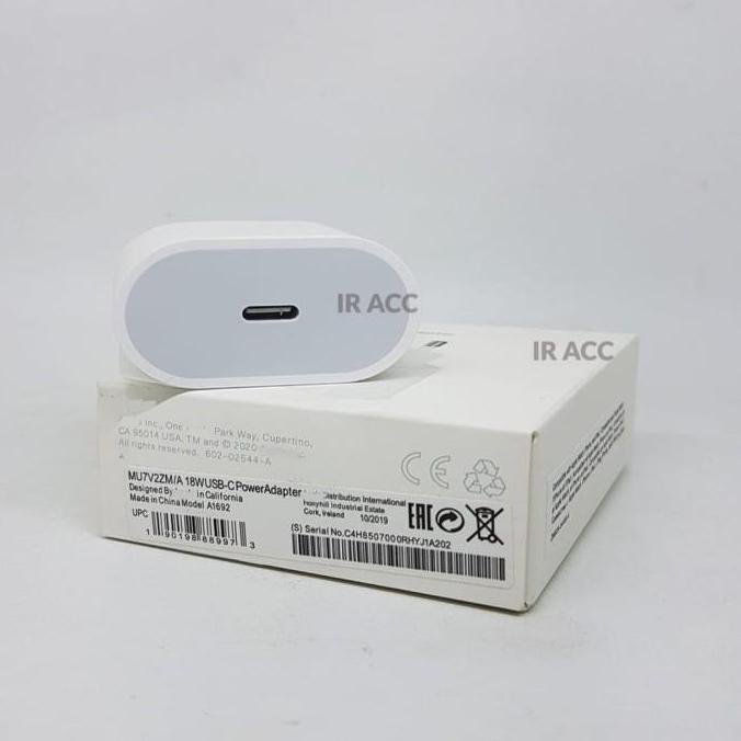ORIGINAL 100% Adaptor Batok 18 Watt / 20 Watt Charger Iphone 11 12 Pro