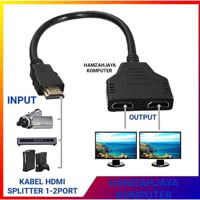 Inpoinpo- Hdmi Cabang/Hdmi Splitter/Hdmi Paralel 2Port ( 2In 1 Out ) 4.8