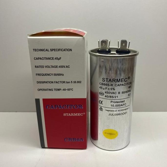 Kapasitor Ac 45Uf Capasitor Ac 45 Uf 450Vac Starmec Restock