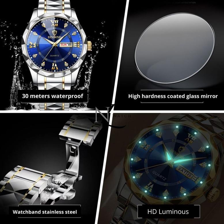 Wlisth Jam Tangan Pria W11 Full Stainless Steel Tahan Air dan Anti Karat Jam tangan Keren