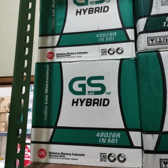 TERBARU - Aki Hino / GS Hybrid N50 Goldstar 12V50Ah / Aki Kijang Colt Diesel