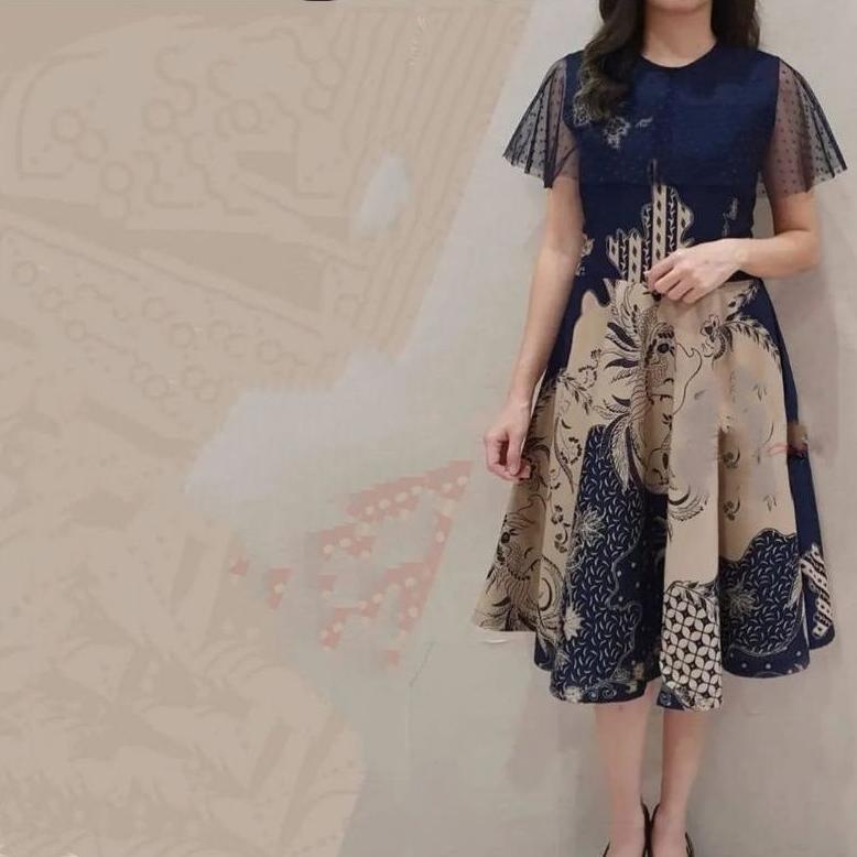 BRAND NEW dress batik terlaris - baju kerja terbaru - dress batik pesta mewah - baju model terbaru -