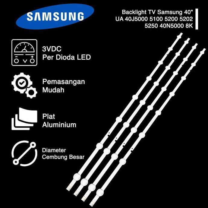 Backlight TV Samsung 40 Inch UA 40J5000 5100 5200 5202 5250 40N5000 8K