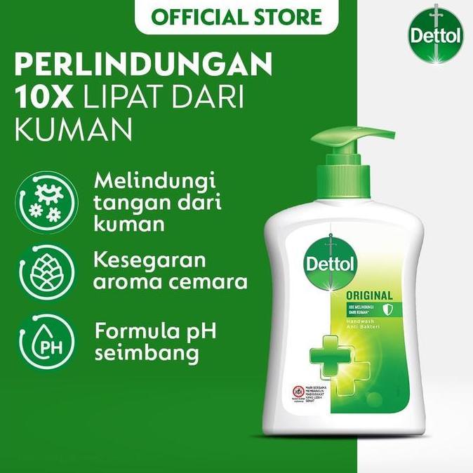 Bytwx- Dettol Sabun Cuci Tangan Cair Original 200Ml Pouch Anti Bakteri Hand Wash