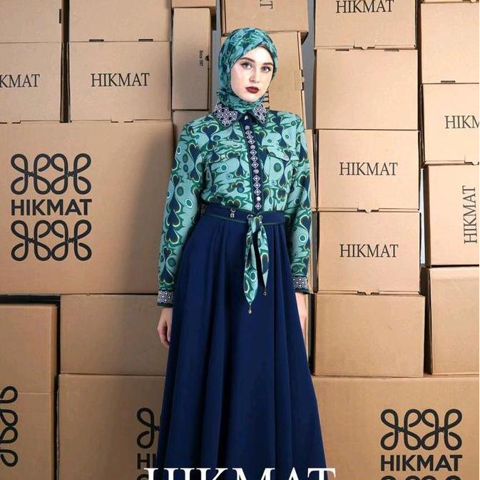 [NEW] D1398 - Abaya Hikmat Fashion Original set Hijab
