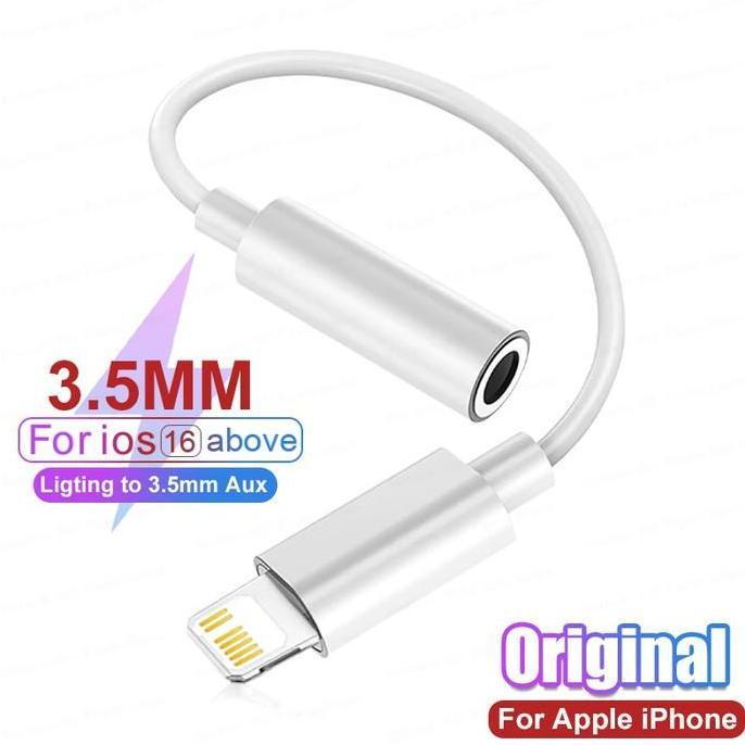 Adaptor Konektor Lightning iPhone Ke Jack Audio 3,5 mm Headset