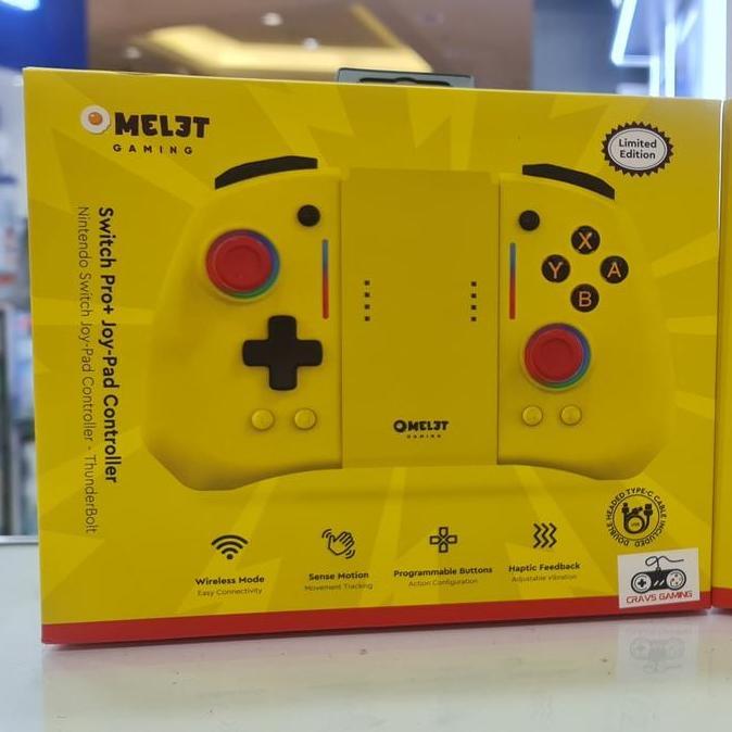 omelet gaming joypad switch joycon pro + plus yellow