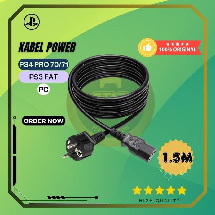 Kabel Power PS4 Pro Kabel Power original Ps4 Pro PS3 Fat murah