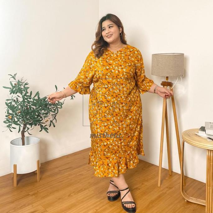 Serena Dress - Daster Rayon Bunga Premium Ld140/Ld160