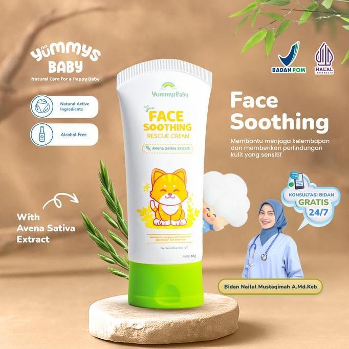 Byblue- Yummysbaby Face Soothing Cream Spf 20/Pa++ | Perawatan Kulit Wajah Bayi Atasi Flek, Bruntusa