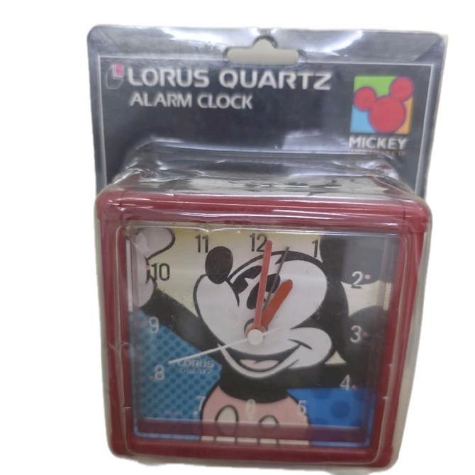 Lorus Jam Meja Clock Beker Weker LXZ113RNL LXZ113 RNL MICKEY MOUSE Alarm Bunyi