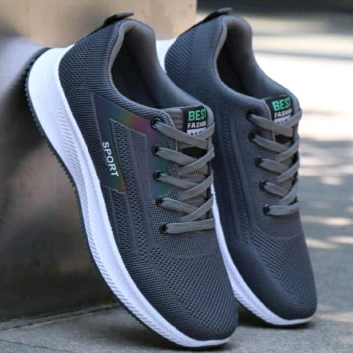 TERMURAH Sepatu Pria Sneakers Casual Hitam Outsole Anti Slip Sepatu Olahraga Pria Sepatu Sekolah Pri