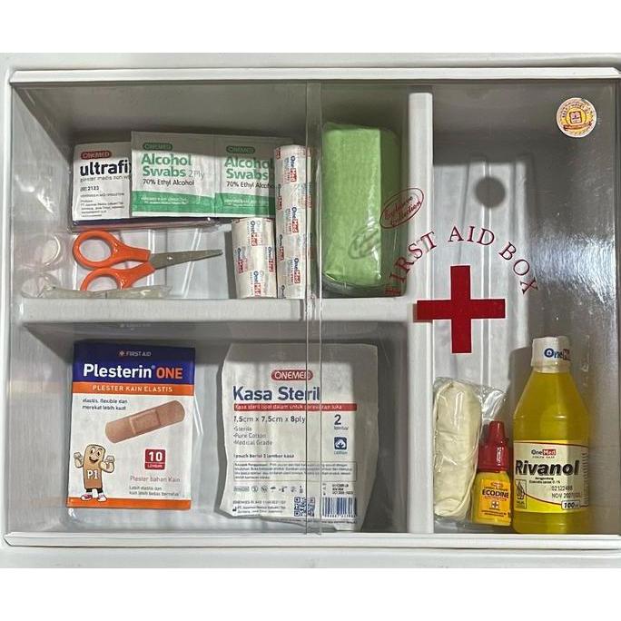 OUTLETMERDEKA8 - KOTAK P3K DINDING BESAR DAN ISI LENGKAP