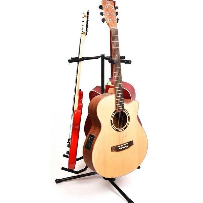 Dudukan Gitar Akustik Elektrik Stand Holder Neck Body Guitar Foldable