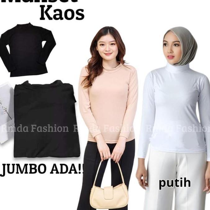 Promo Manset Atasan Wanita Krah Tinggi Manset Polos Manset Bahan  Dalaman  Muslim  Panjang  Dewasa  