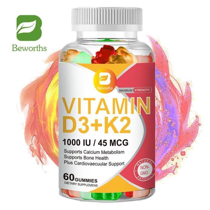 Beworths D3K2  Gummy Campuran buah gummy bear Kesehatan tulaang 60 Gummies