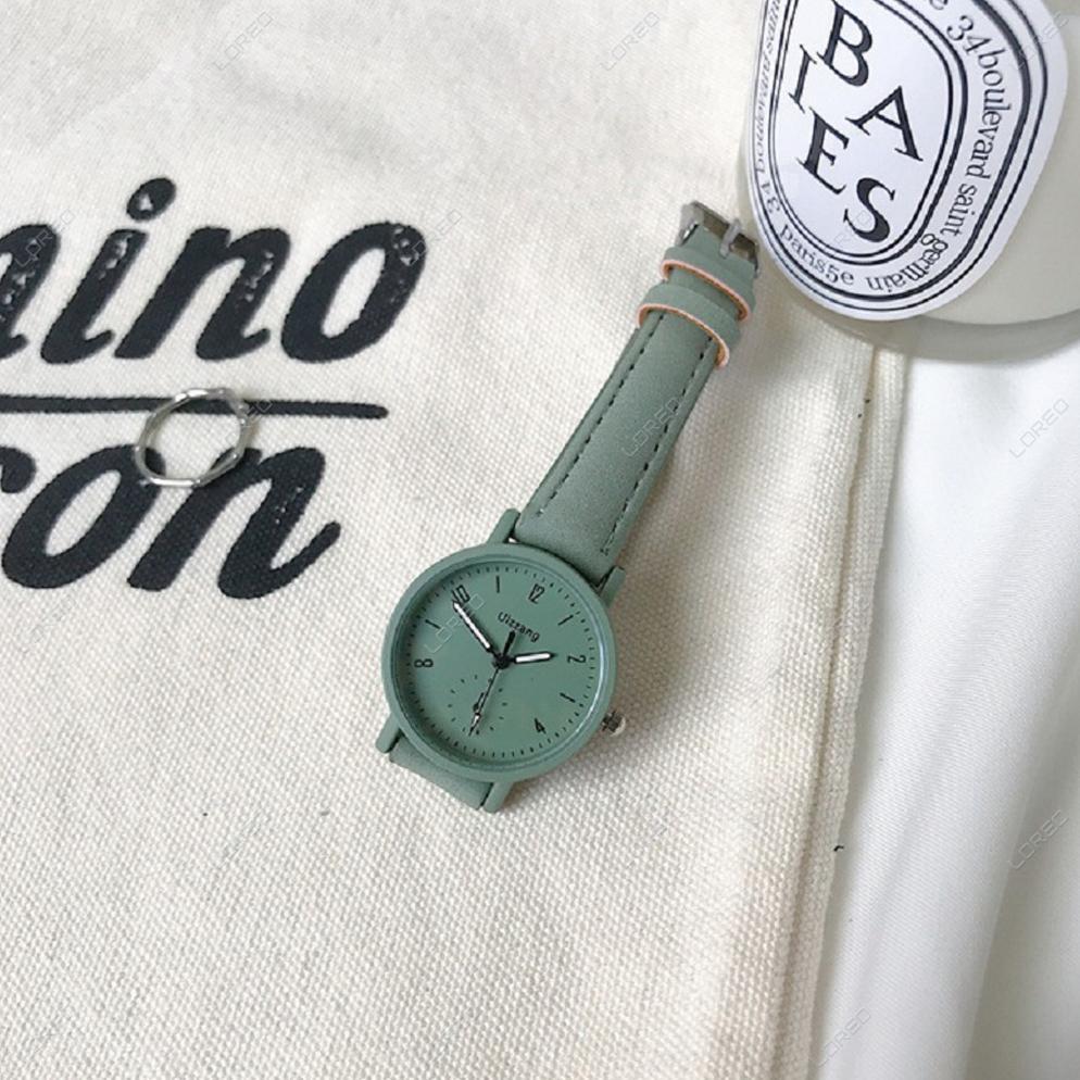 TERBARU Loreo - Jam Tangan Wanita Retro Dial Bulat Analog Quartz Watch