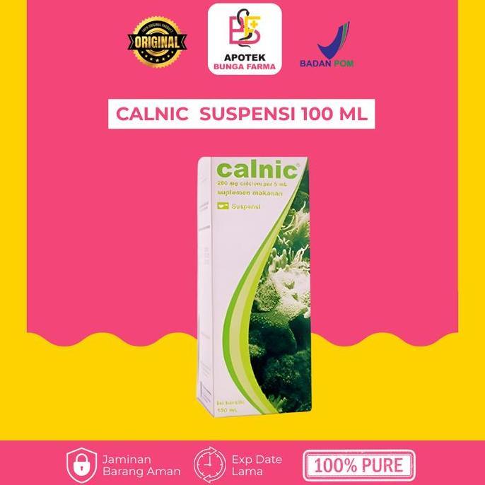 Calnic Suspensi 100 ml - Sirup Kalsium - Kalsium Cair Anak - Calnic Syrup